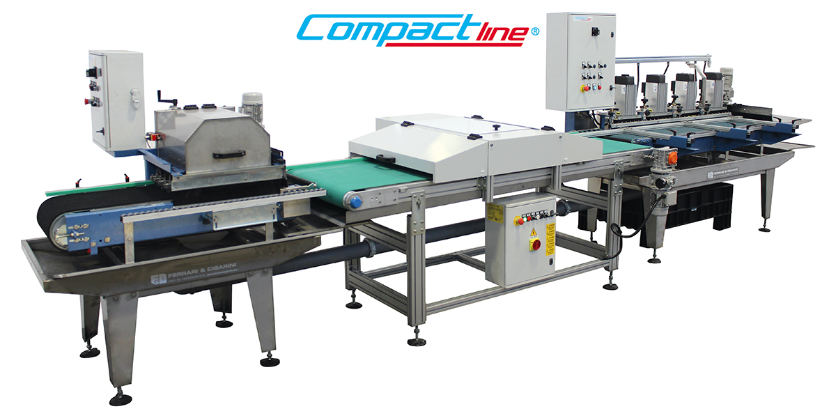 COMPACT LINE 1 - AUTOMATIC CUTTING AND  EDGE-PROFILING LINE FOR CERAMIC, MARBLE AND STONE