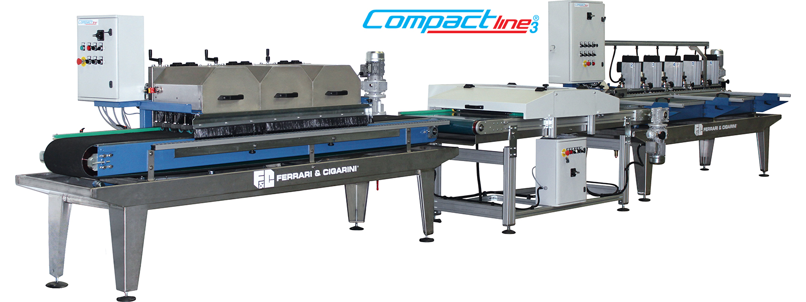 COMPACT LINE 3 - AUTOMATIC CUTTING AND  EDGE-PROFILING LINE FOR CERAMIC, MARBLE AND STONE