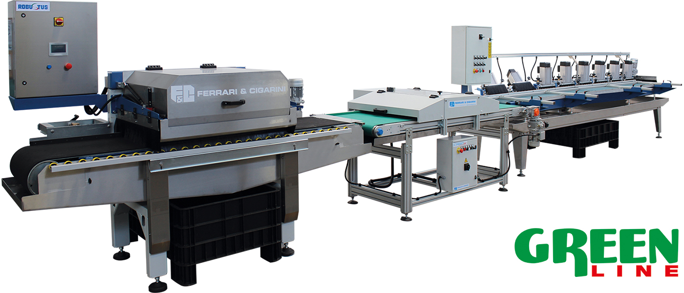 GREEN LINE - AUTOMATIC CUTTING AND  EDGE-PROFILING LINE FOR CERAMIC, MARBLE AND STONE